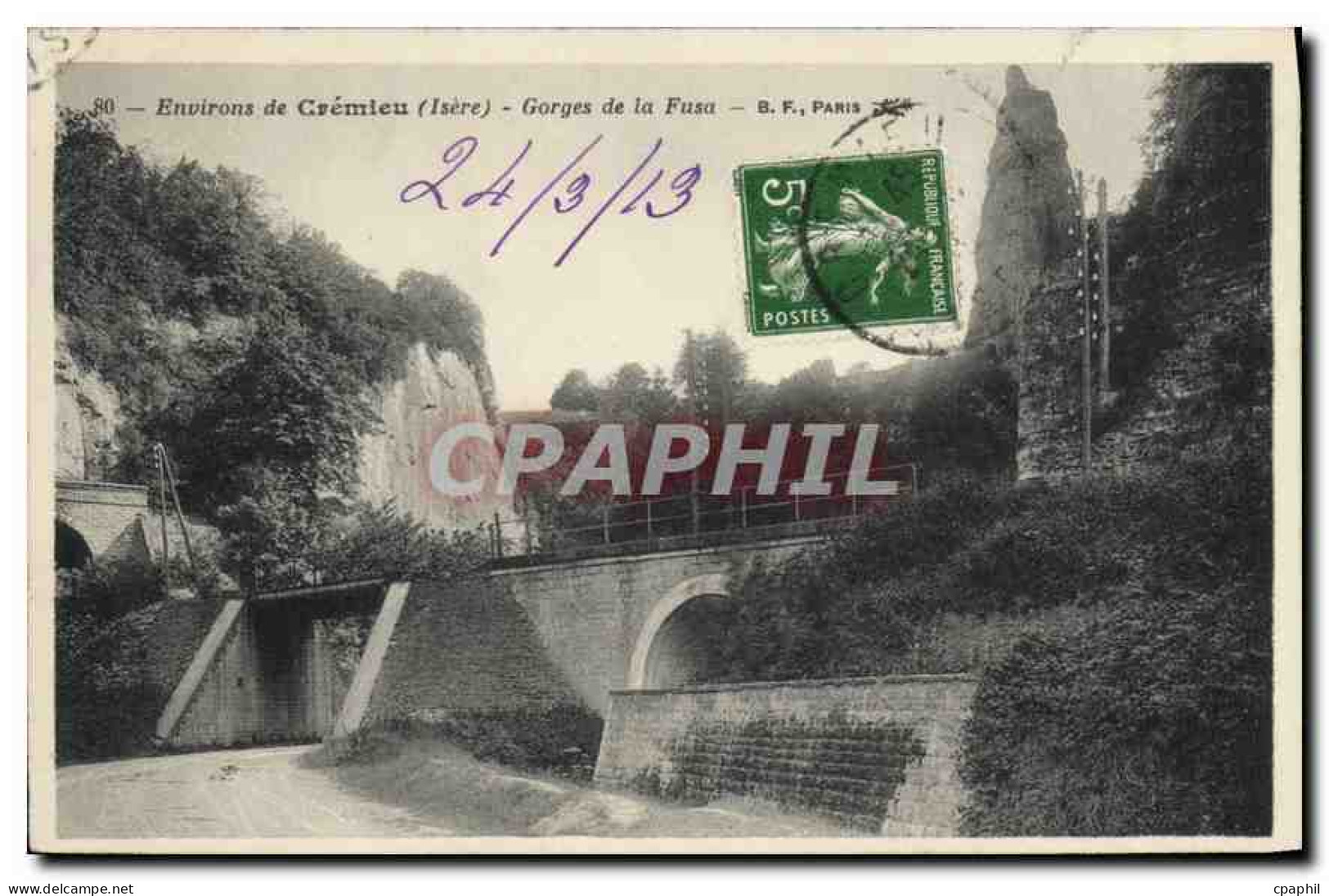 CPA Environs de Cremieu Isere Gorges de la Fusa