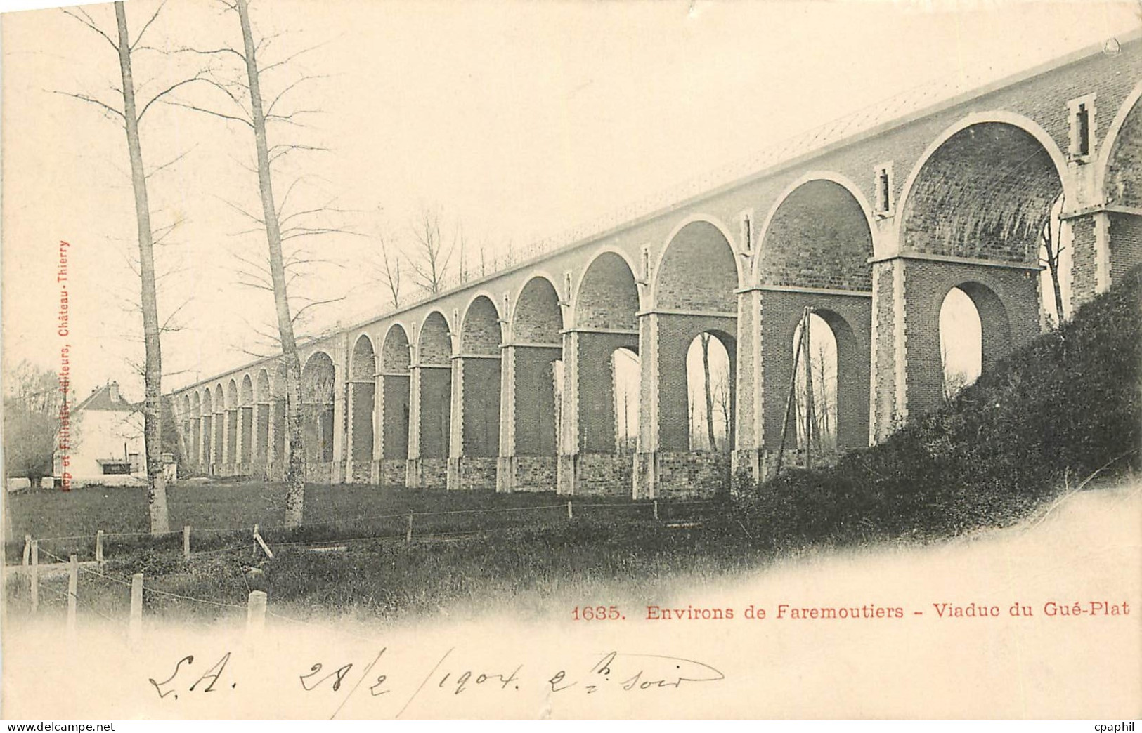 CPA Environs de Faremoutiers Viaduc du Gue Pint