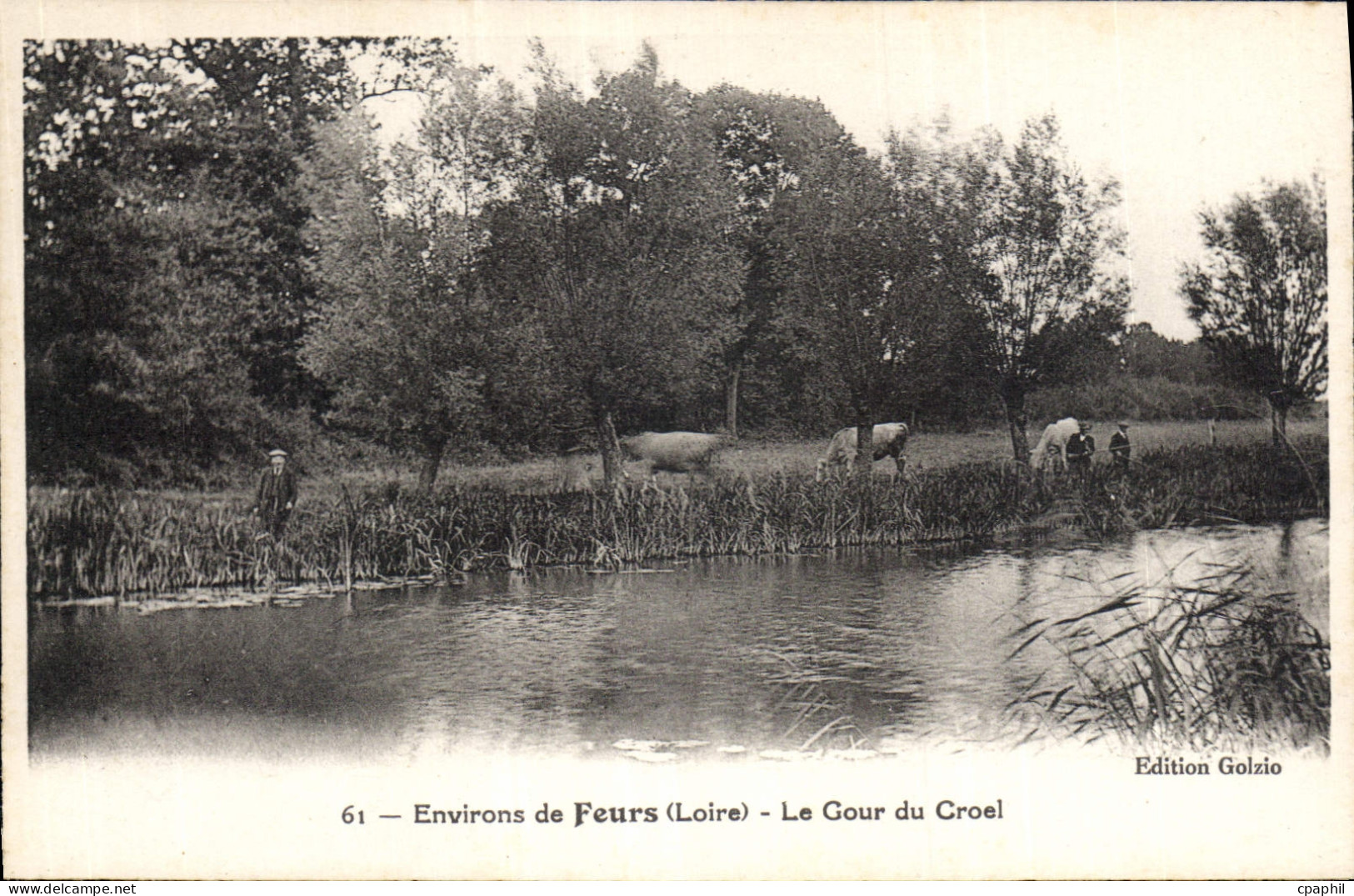 CPA Environs de Feurs Le Gour du Croel