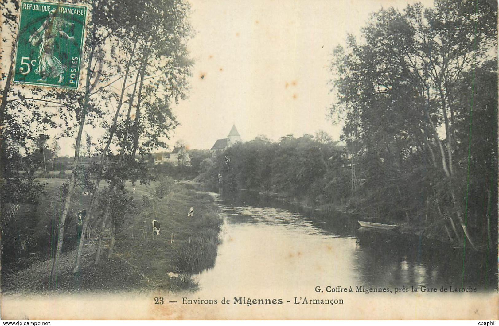 CPA Environs de Migennes L'Armancon