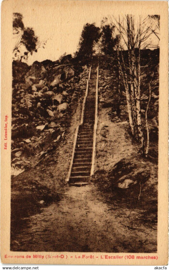 CPA Environs de MILLY-la-FORET La Foret - Escalier (1354943)