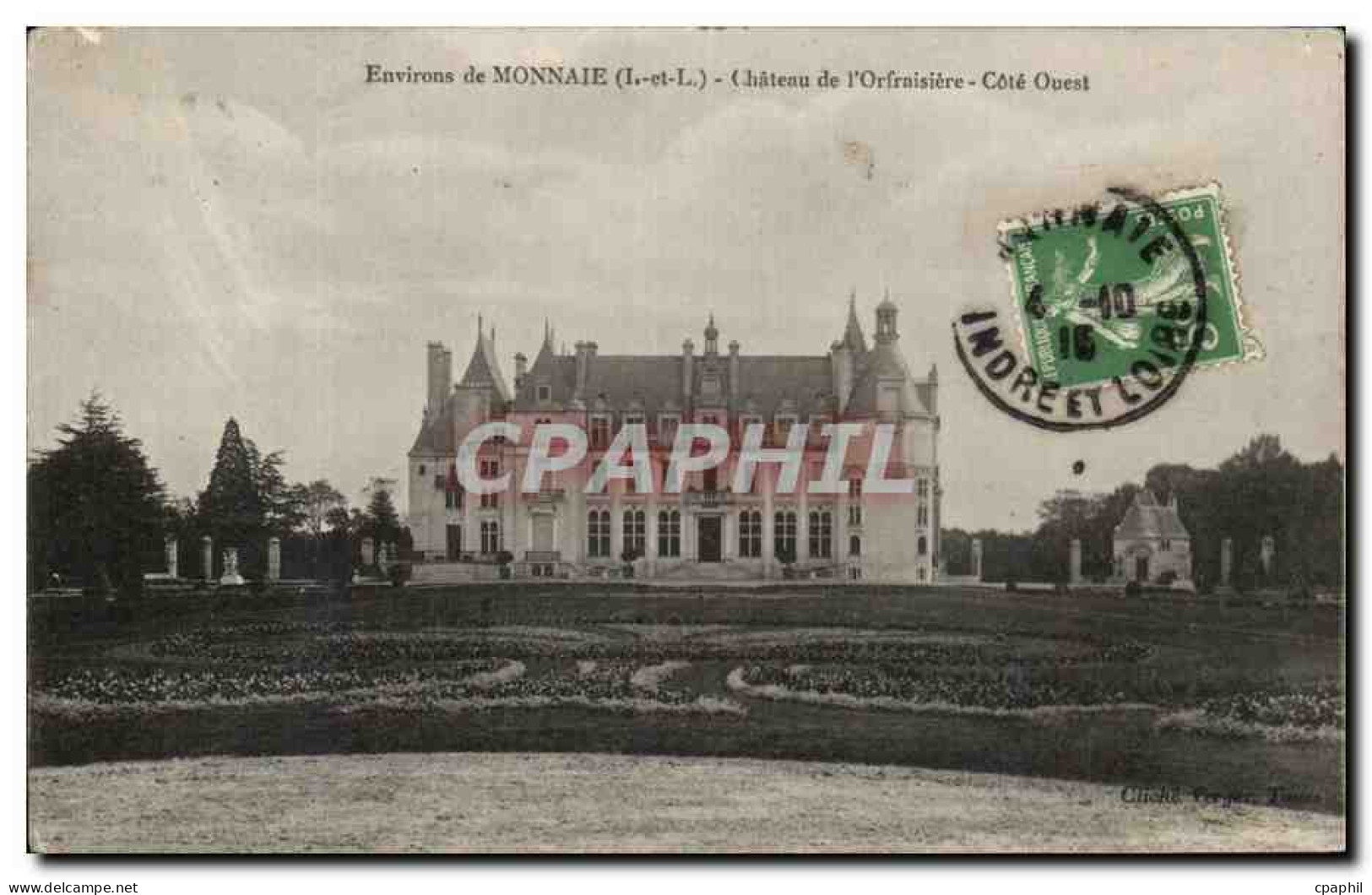 CPA Environs de Monnaie Chateau de l'Orfraisiere Cote Ouest