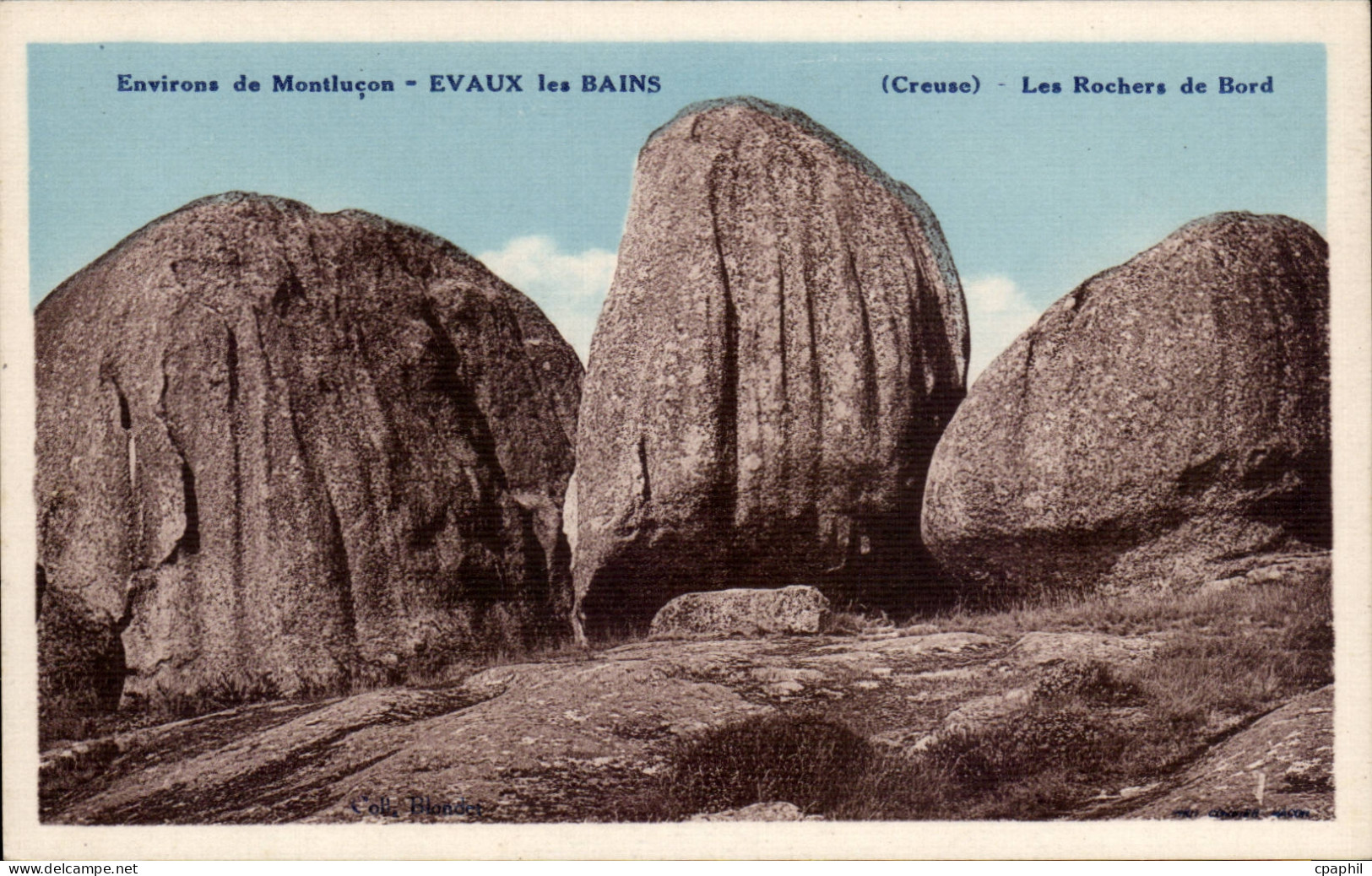 CPA Environs de Montlucon Evaux les Bains Les rochers de Bord