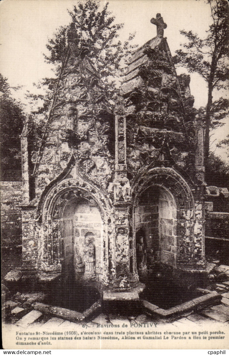 CPA Environs de Pontivy Fontaine St Nicodeme (1608)