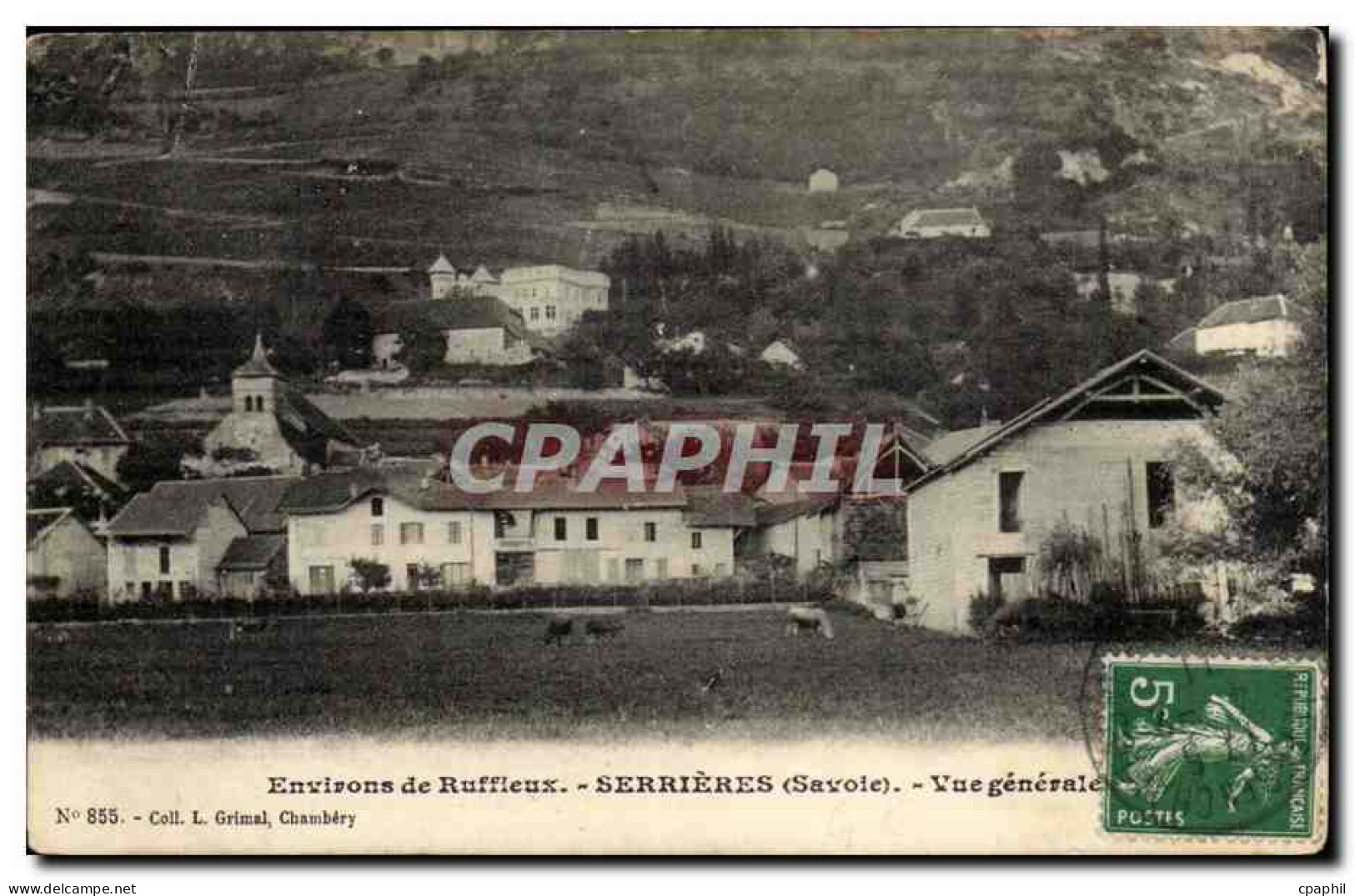 CPA Environs de Ruffieux Serrieres Vue generale