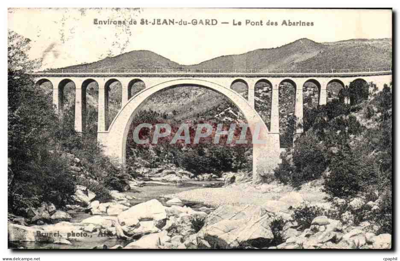 CPA Environs de St Jean du Gard Le pont des Abarines