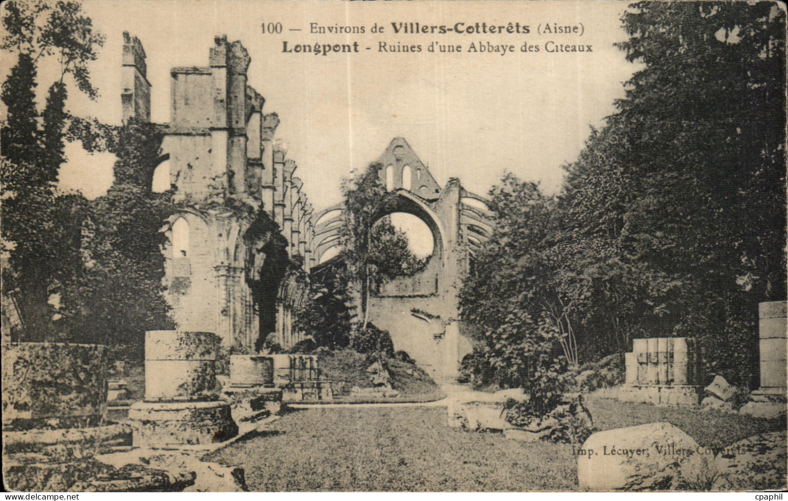 CPA Environs de Villers Cotterets Aisne Longpont ruines d une abbaye des Citeaux