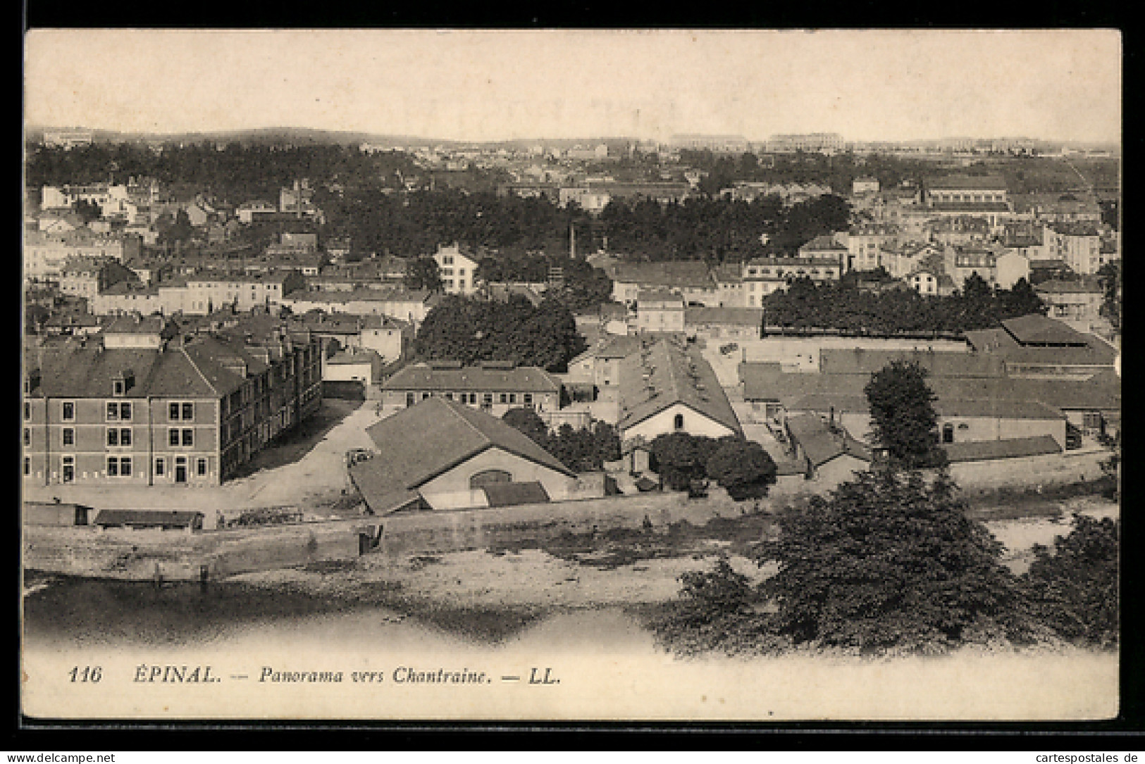 CPA Épinal, vue générale vers Chantraine