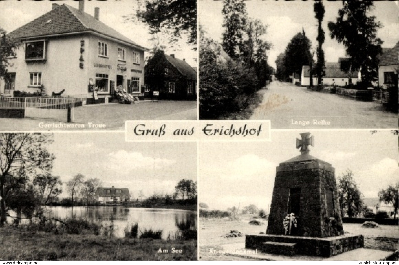 CPA Erichshof Weyhe, Lange Reihe, Kriegerdenkmal, Laden