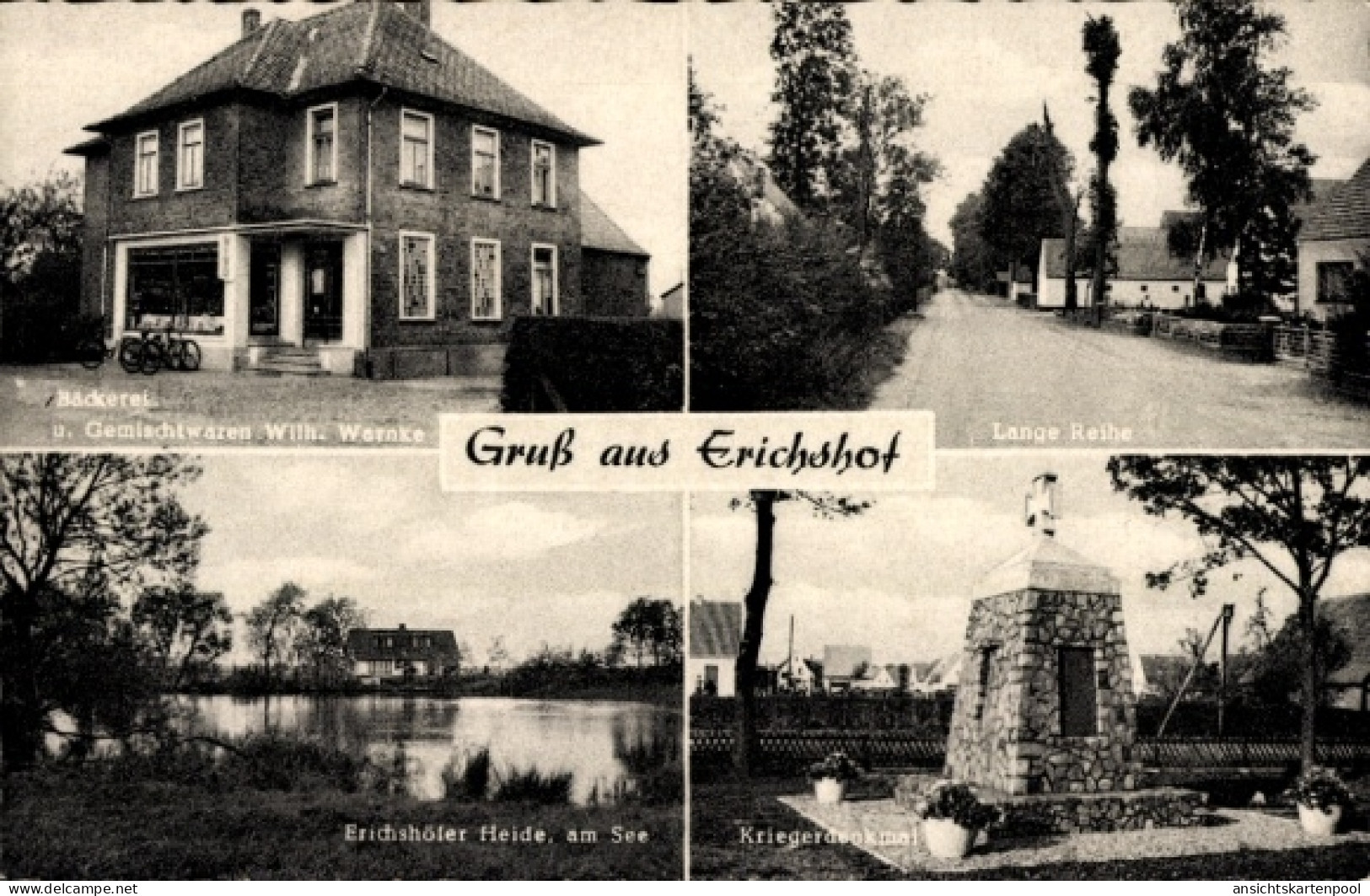 CPA Erichshof Weyhe Niedersachsen, Bäckerei, Lange Reihe, Erichshöfer Heide, Kriegerasokmal