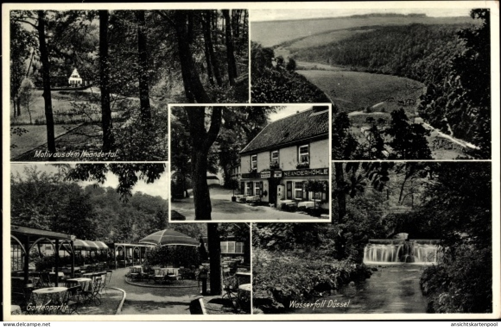 CPA Erkrath in Nordrhein Westfalen, Wasserfall Düssel, Gasthaus Neanderhöhle, Neandertal