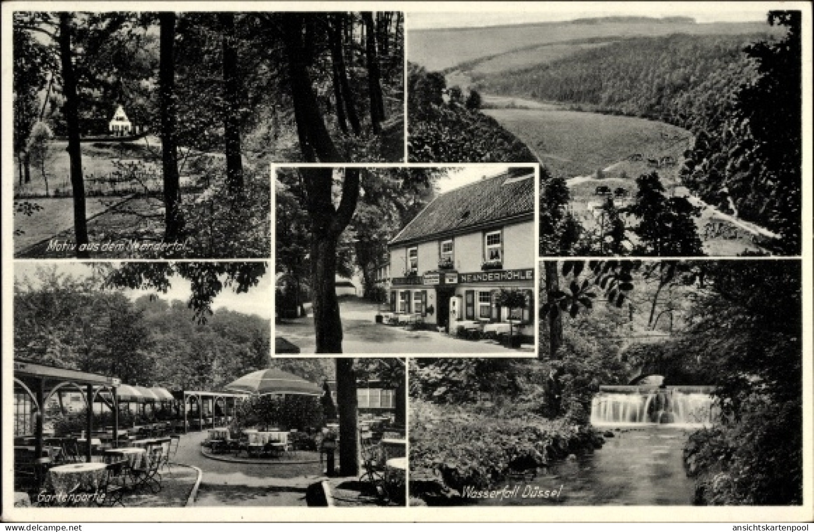 CPA Erkrath in Nordrhein Westfalen, Wasserfall Düssel, Gasthaus Neanderhöhle, Neandertal