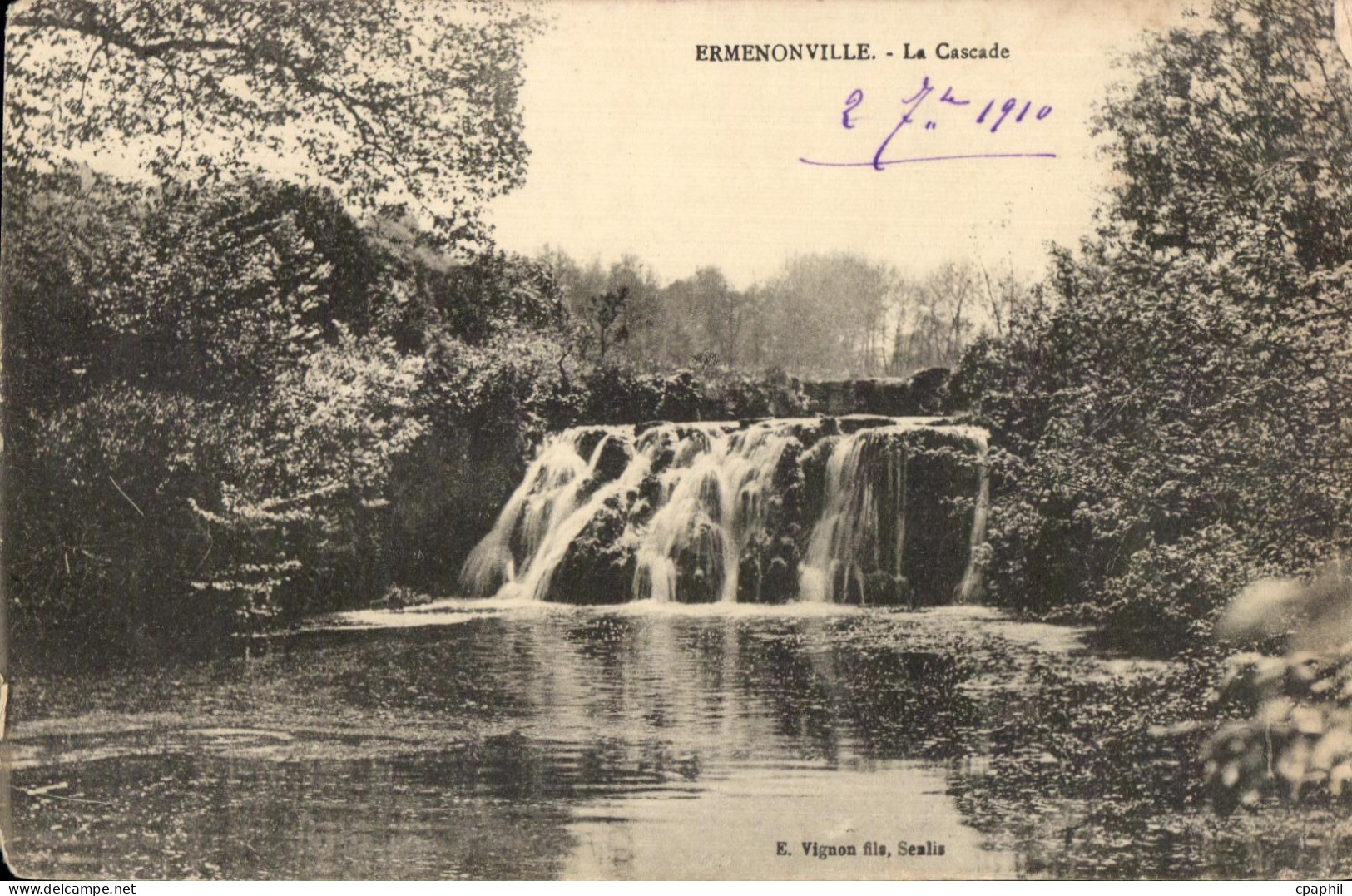 CPA Ermenonville La Cascade
