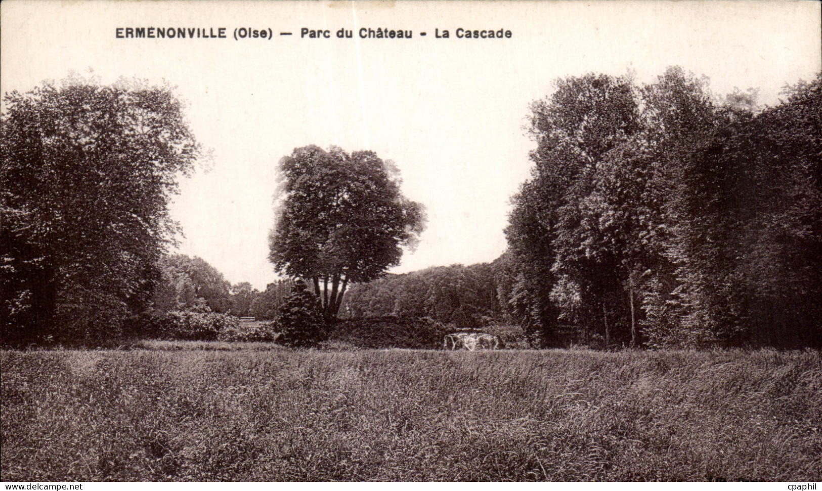 CPA Ermenonville (Oise) Parc du Chateau La Cascade