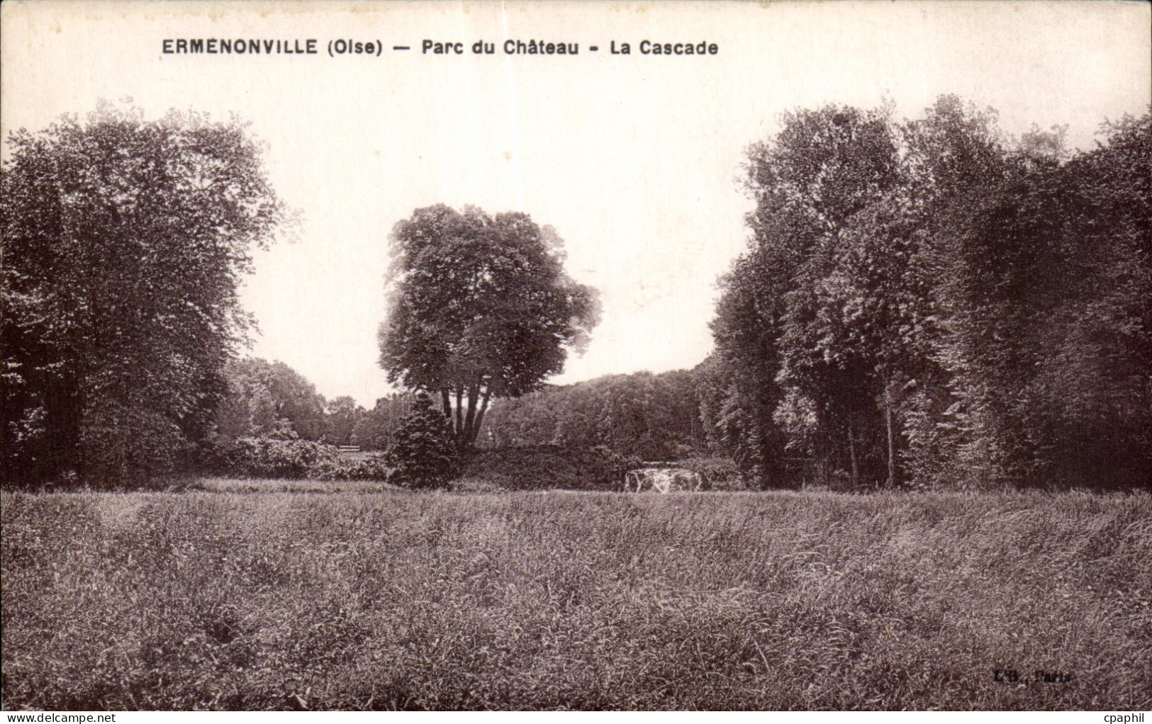 CPA Ermenonville (Oise) Parc du Chateau La Cascade