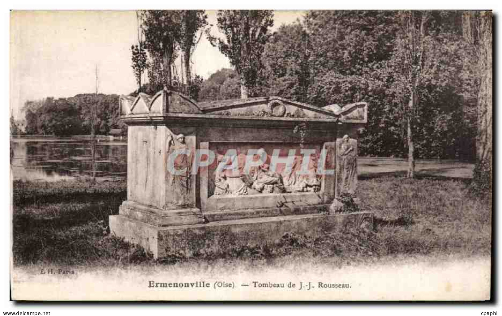 CPA Ermenonville (Oise) Tombeau de JJ Rousseau