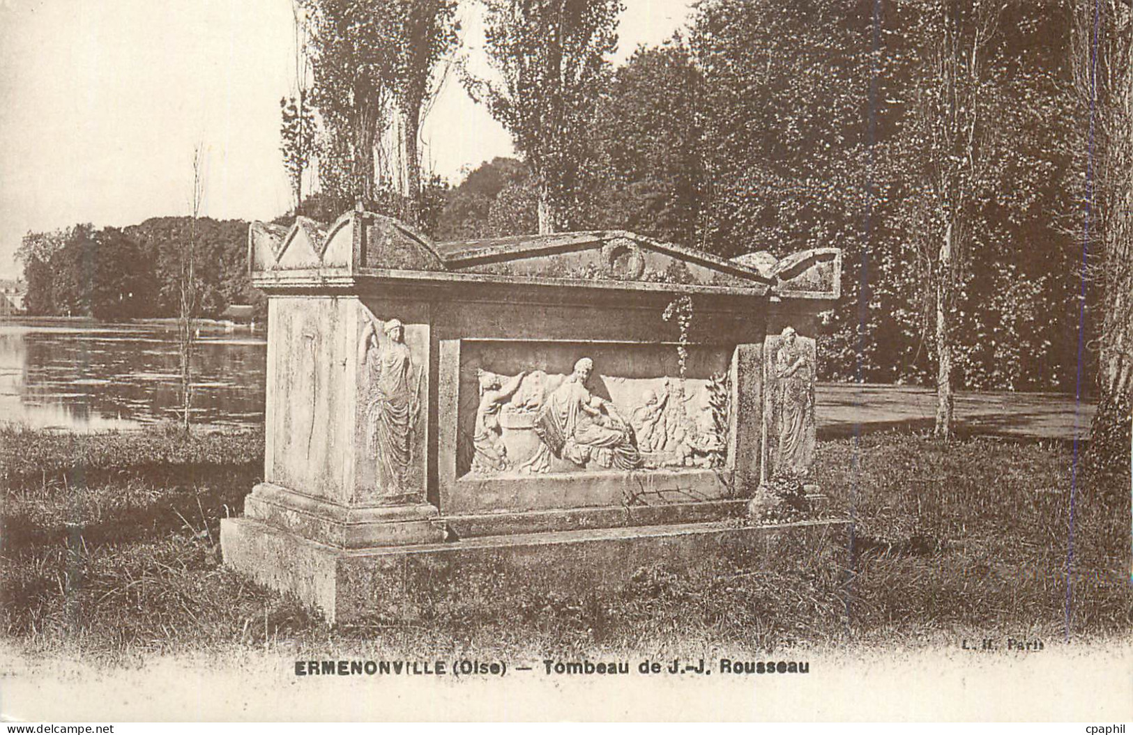 CPA Ermenonville Tombeau de J J Rousseau