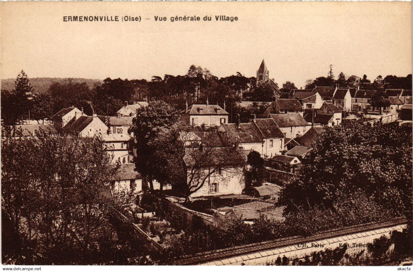 CPA Ermenonville vue générale (1187163)
