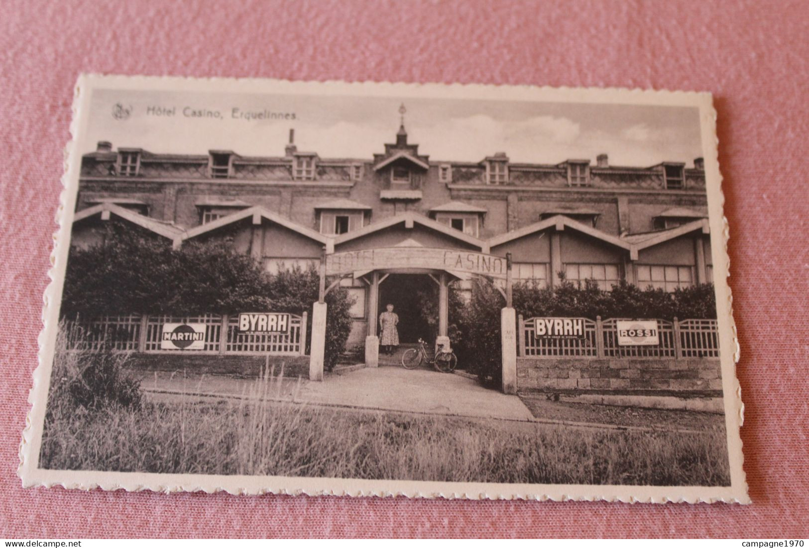 CPA - ERQUELINNES - HOTEL CASINO ( VUE N°2 ) - VILLA JULIA ( PUB MARTINI BYRRH )