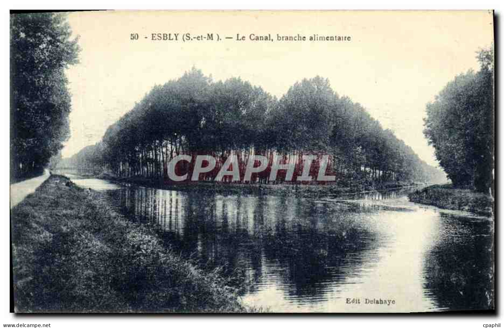 CPA Esbly Le Canal Branche alimentaire