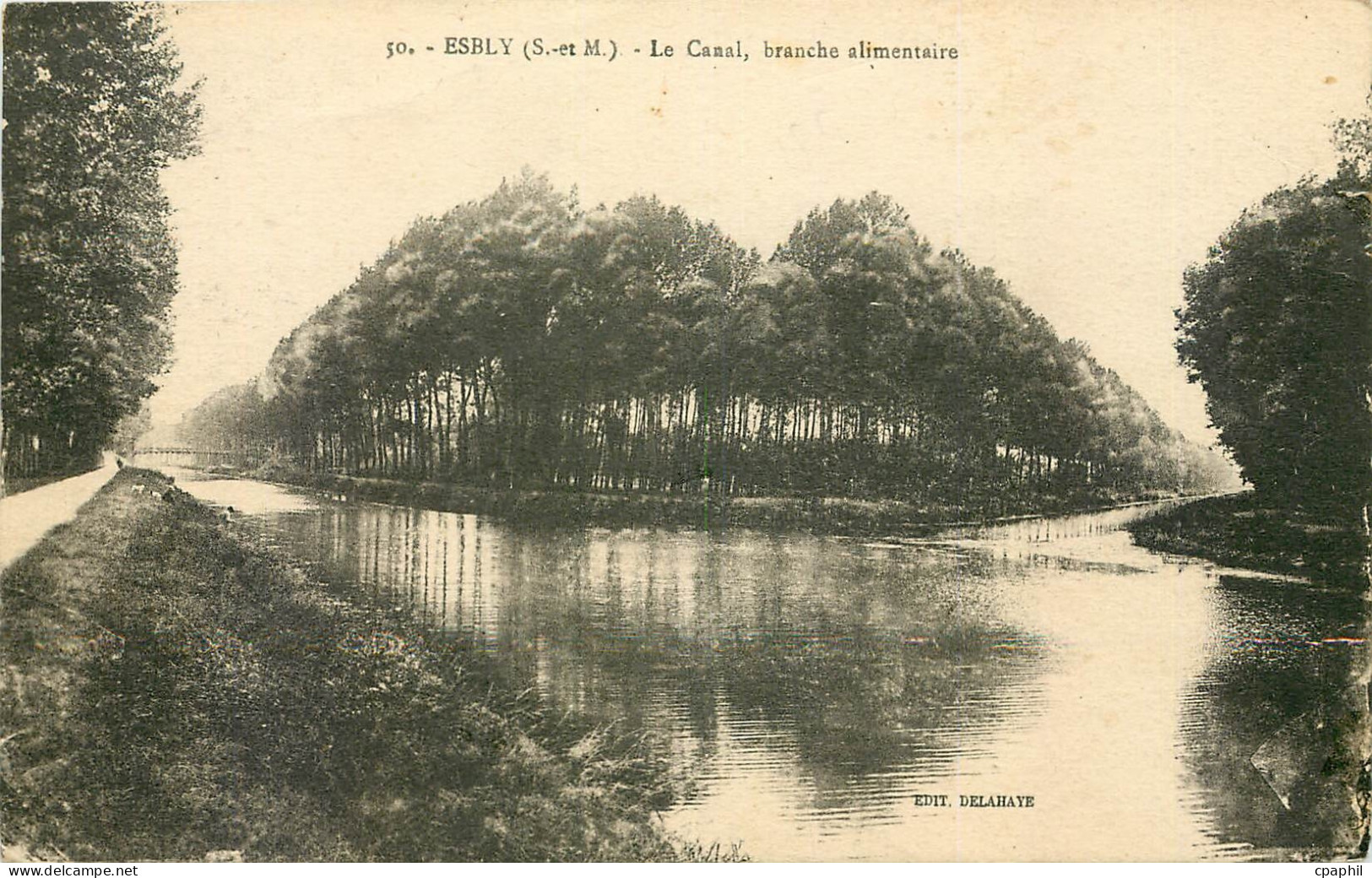 CPA Esbly S et M le Canal branche alimantaire