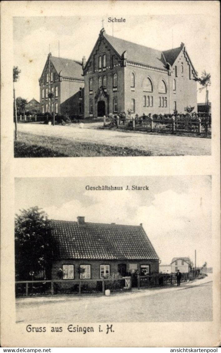 CPA Esingen Tornesch in Holstein, Schule, Geschäftshaus J. Starck