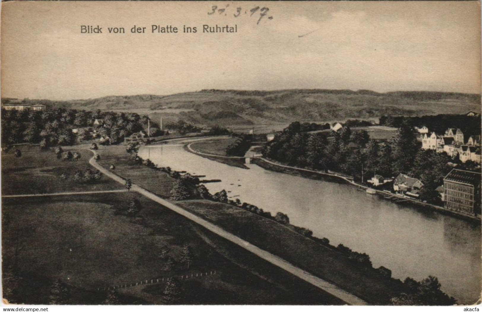 CPA Essen Blick von der Platte ins Ruhrtal GERMANY (1134574)