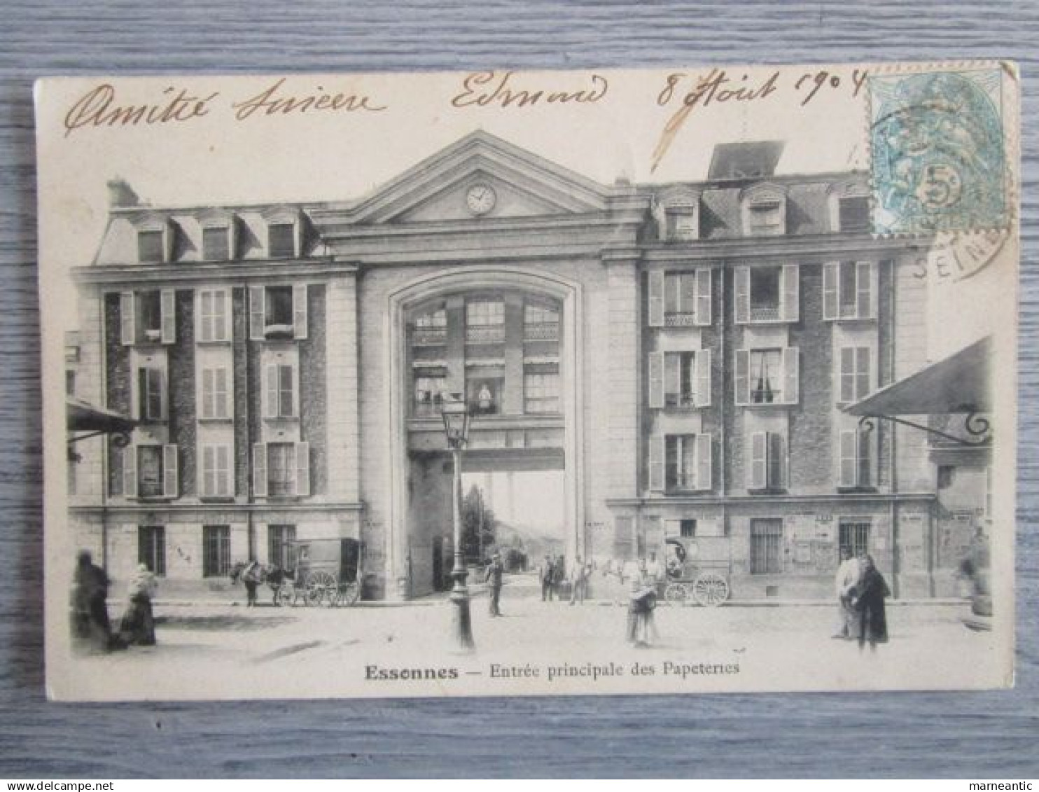 Cpa Essonnes (91) entrée principale des papeteries