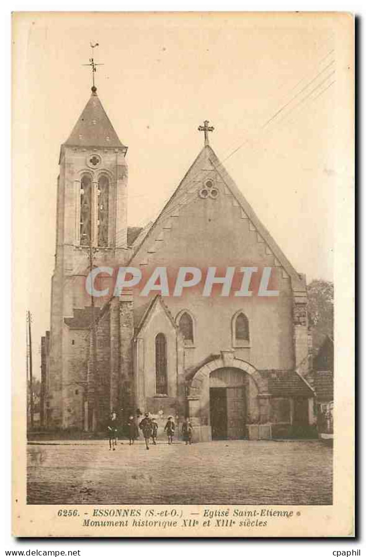CPA Essonnes S et O Eglise Saint Etienne Monument historique