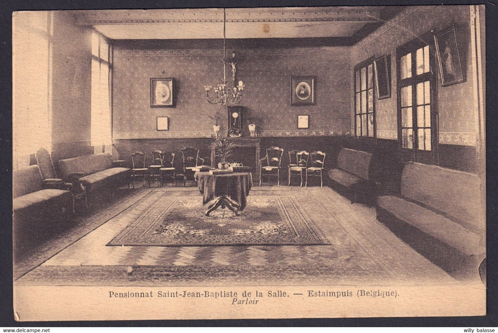 +++ CPA - ESTAIMPUIS - Pensionnat St Jean Baptiste de la Salle - Parloir   //
