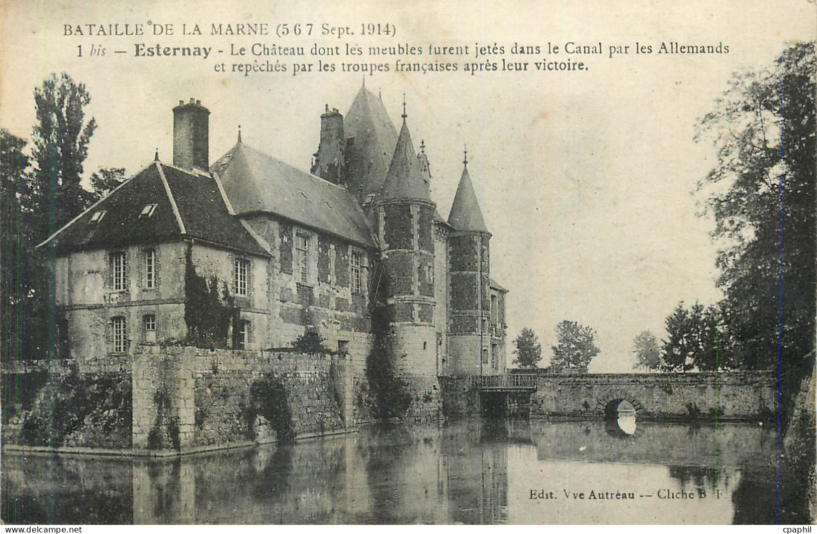 CPA Esternay Bataille de la Marne (sep 1914)
