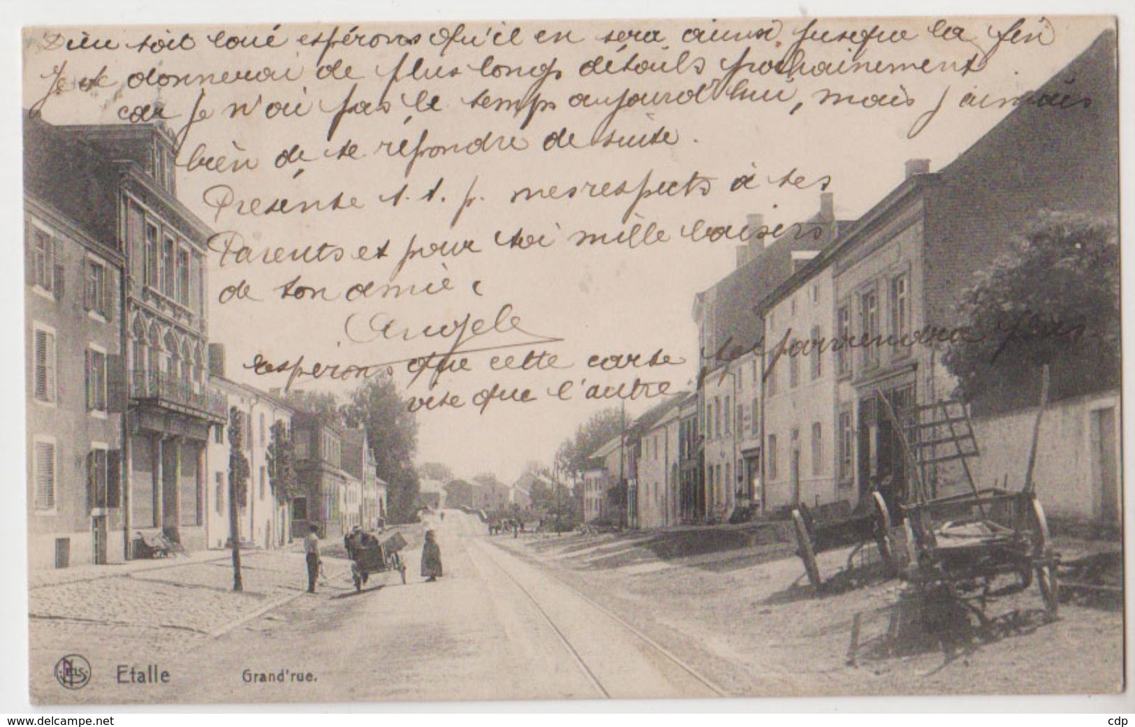 cpa etalle  censure allemande   14/18