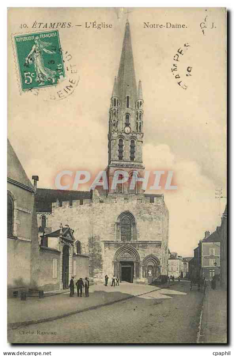 CPA Etampes l'Eglise Notre Dame