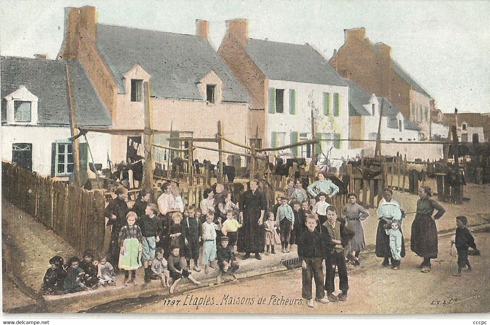 CPA Etaples Maisons de Pêcheurs