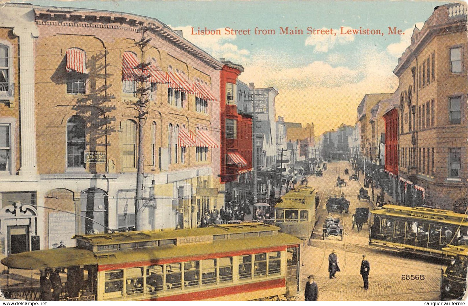 CPA ETATS UNIS D'AMERIQUE / USA / LISBON STREET FROM MAIN STREET / LEWINSTON