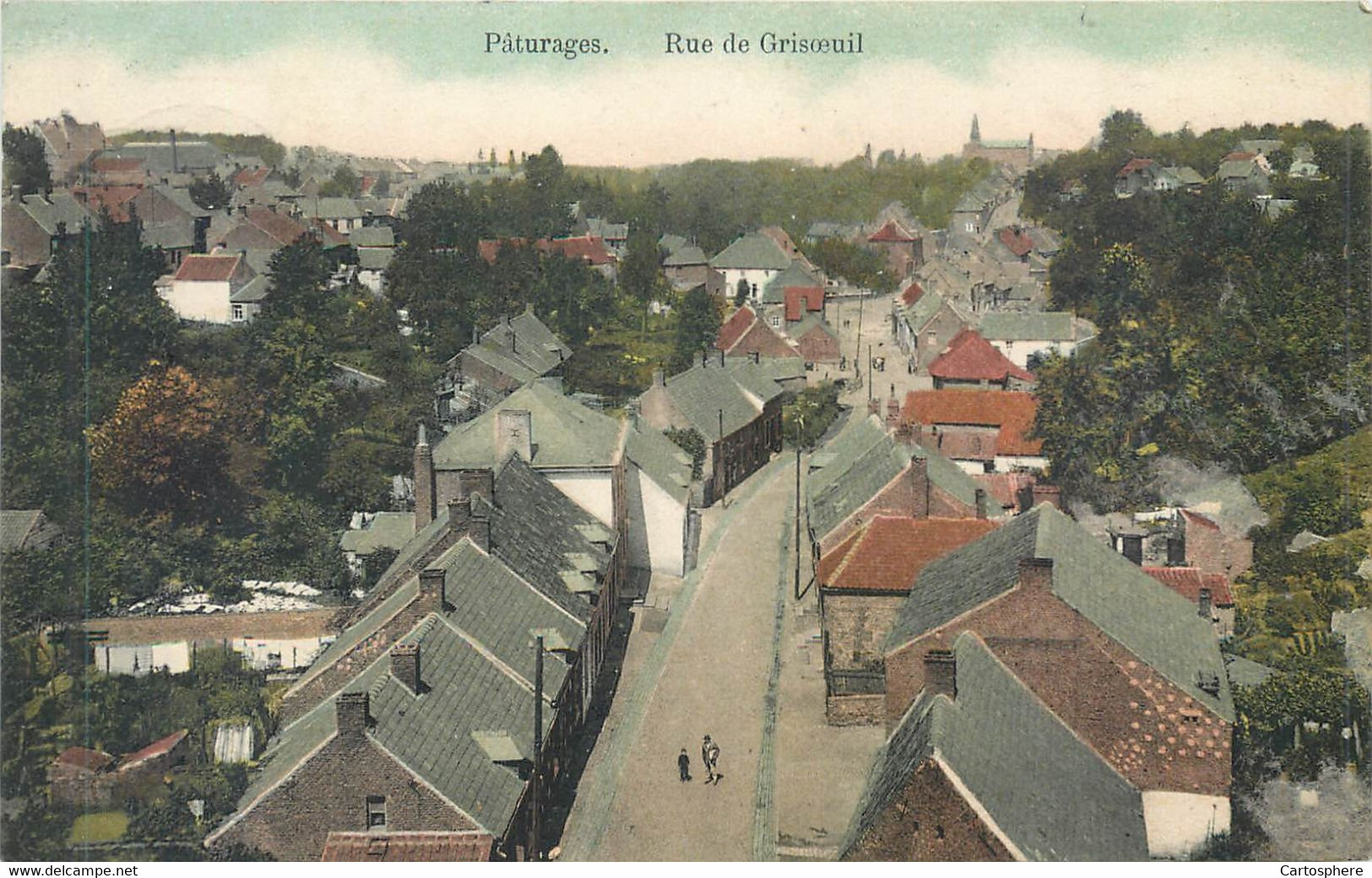CPA Europe > Belgique > Hainaut > Colfontaine PATURAGES rue de Grisoeuil