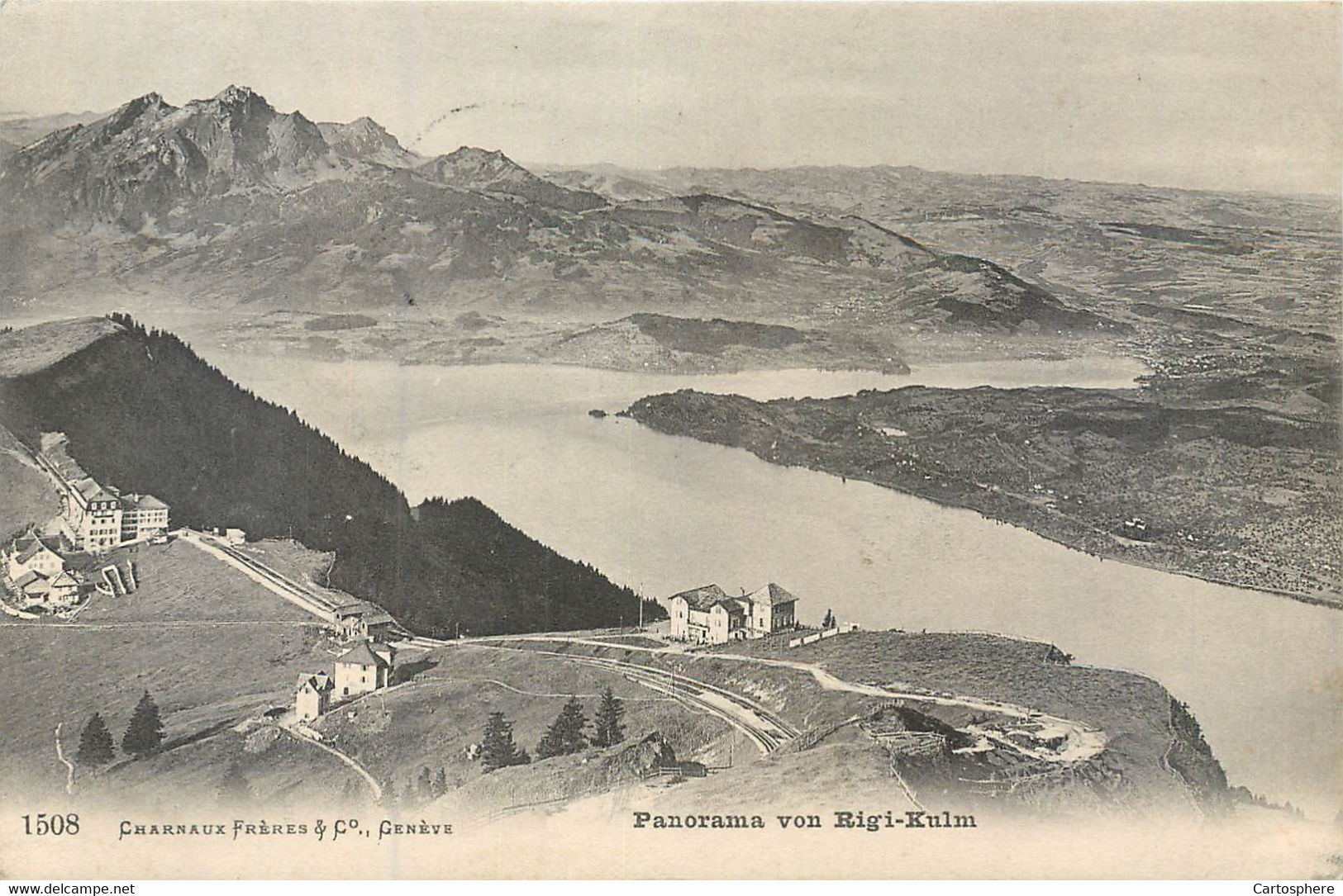 CPA Europe Suisse LU Lucerne Panorama von Rigi Kulm