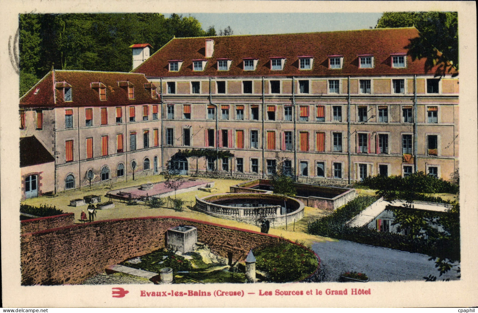 CPA Evaux Les Bains Les Sources Et Le Grand Hotel