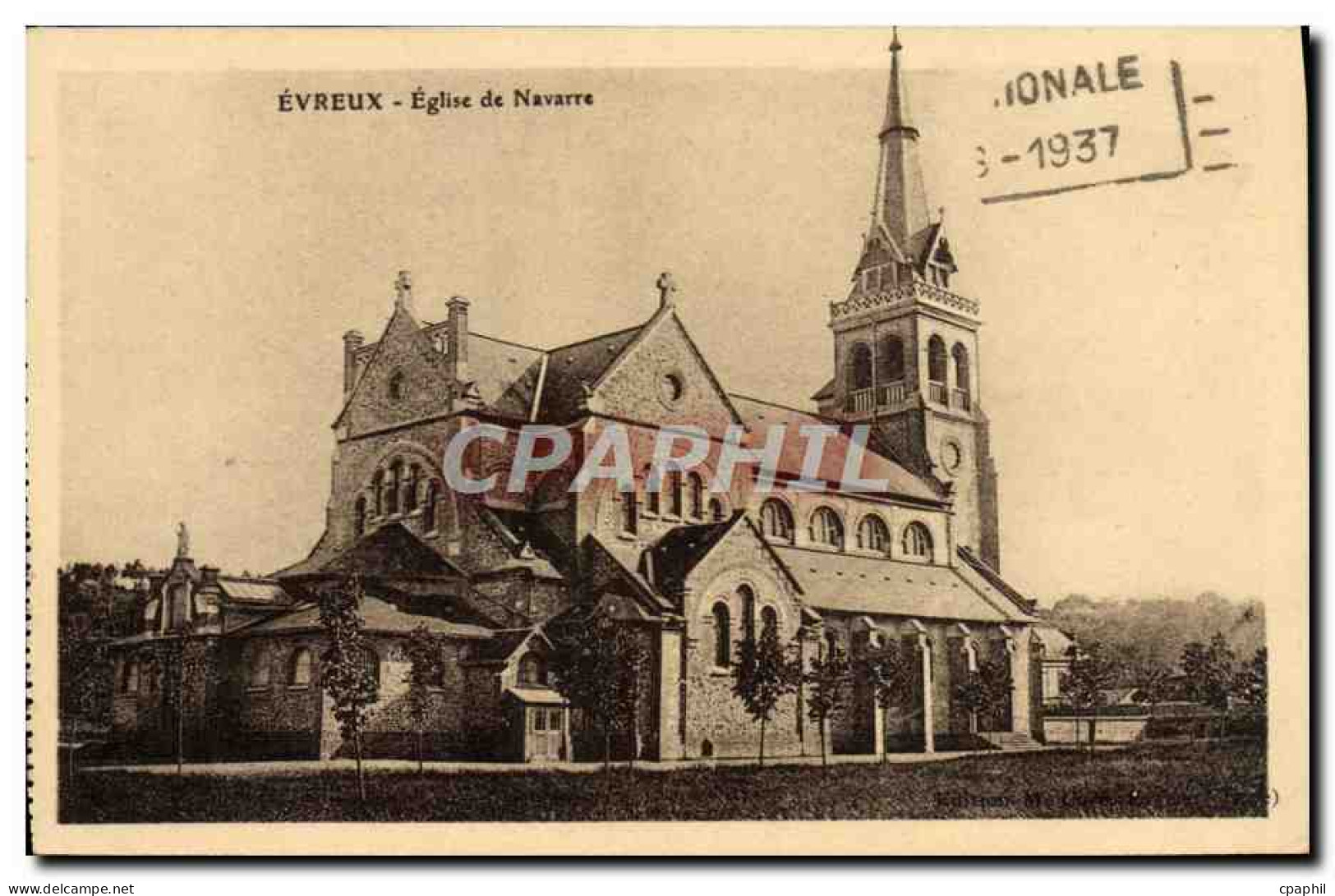 CPA Evreux Eglise de Navarre