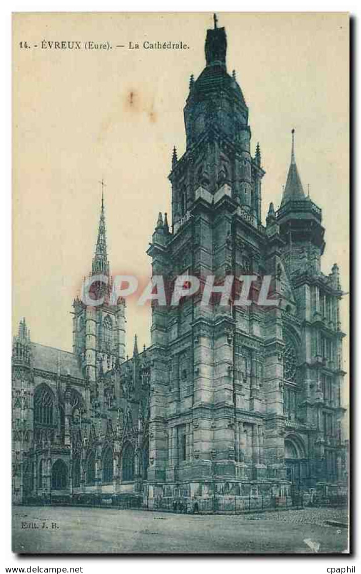 CPA Evreux Eure La Cathedrale