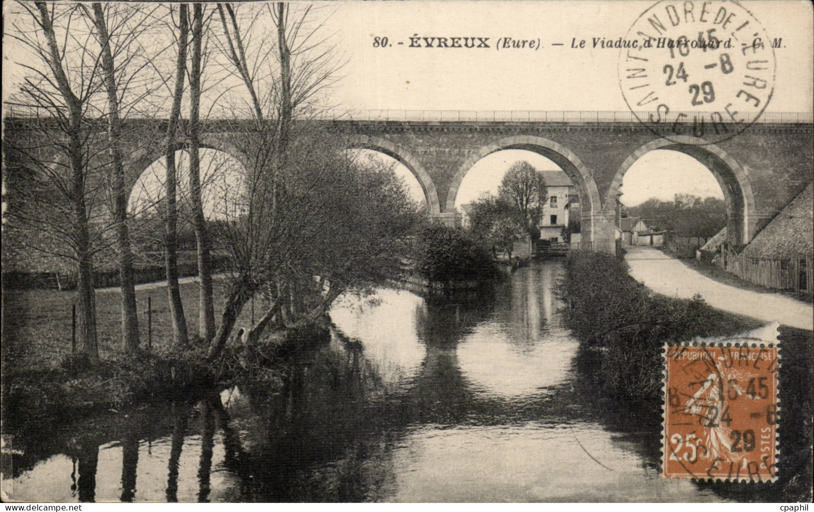 CPA Evreux Le viaduc d'Harrouard