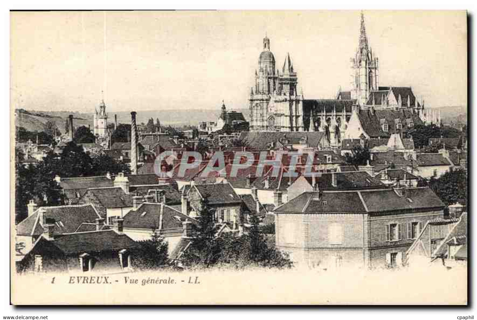 CPA Evreux vue generale