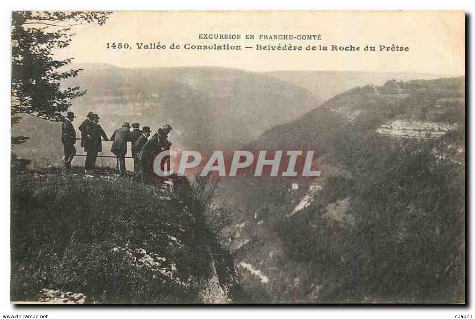 CPA Excursion en Franche Comte Vallee de Consoilation Belvedere de la Roche du Pretre