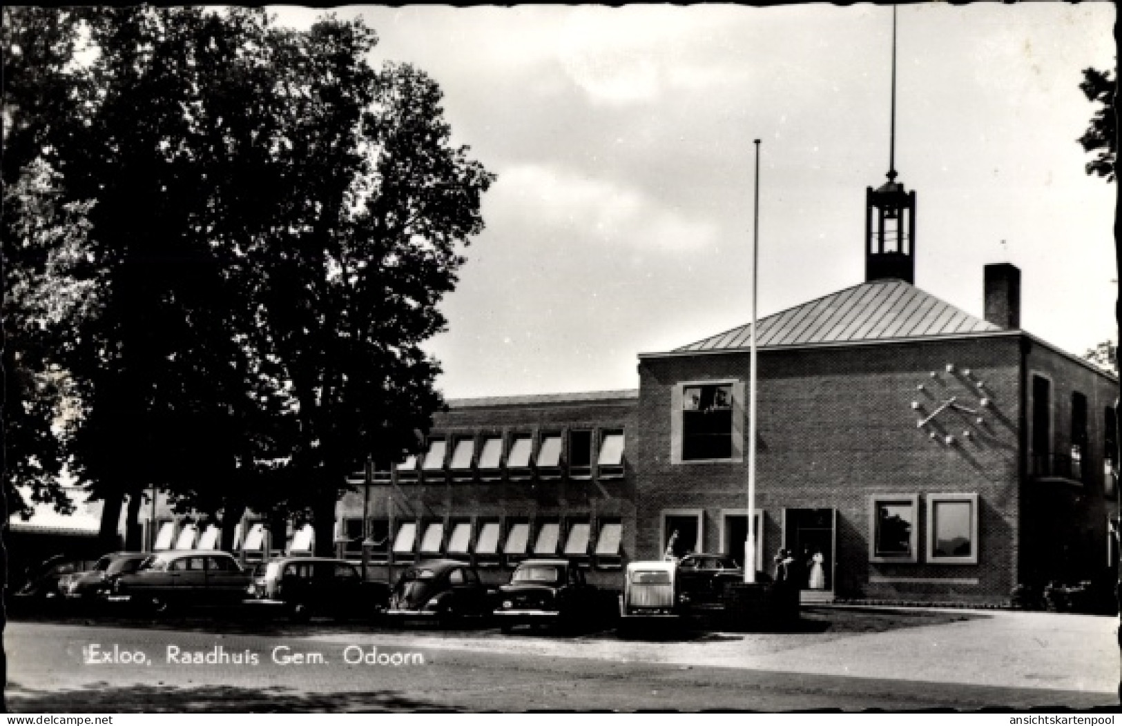 CPA Exloo Drenthe Niederlande, Raadhuis Gem. Odoorn