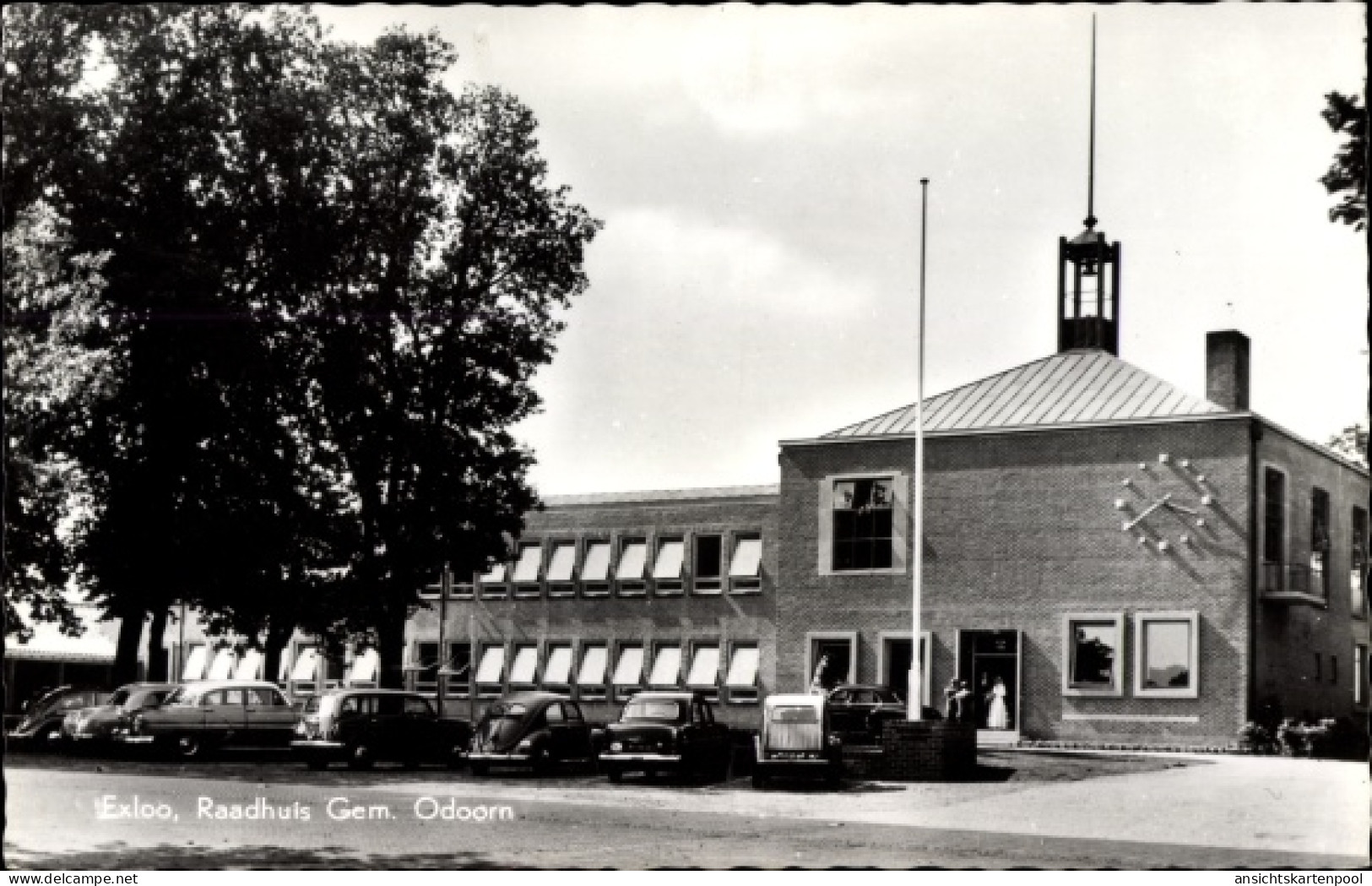 CPA Exloo Drenthe Niederlande, Raadhuis Gem. Odoorn