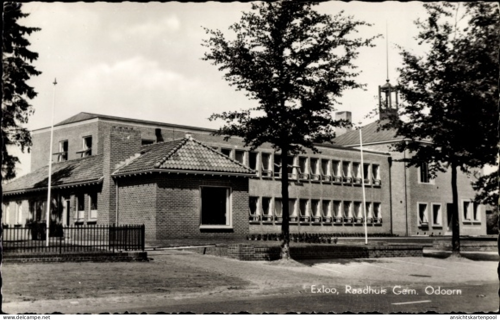 CPA Exloo Drenthe Niederlande, Raadhuis Gem. Odoorn