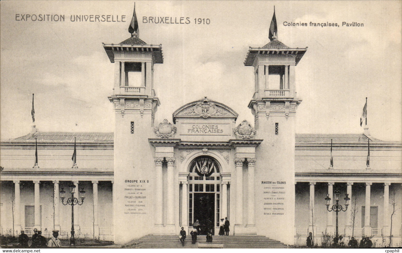 CPA Exposition Universelle Bruxelles Colonies francaises pavillon