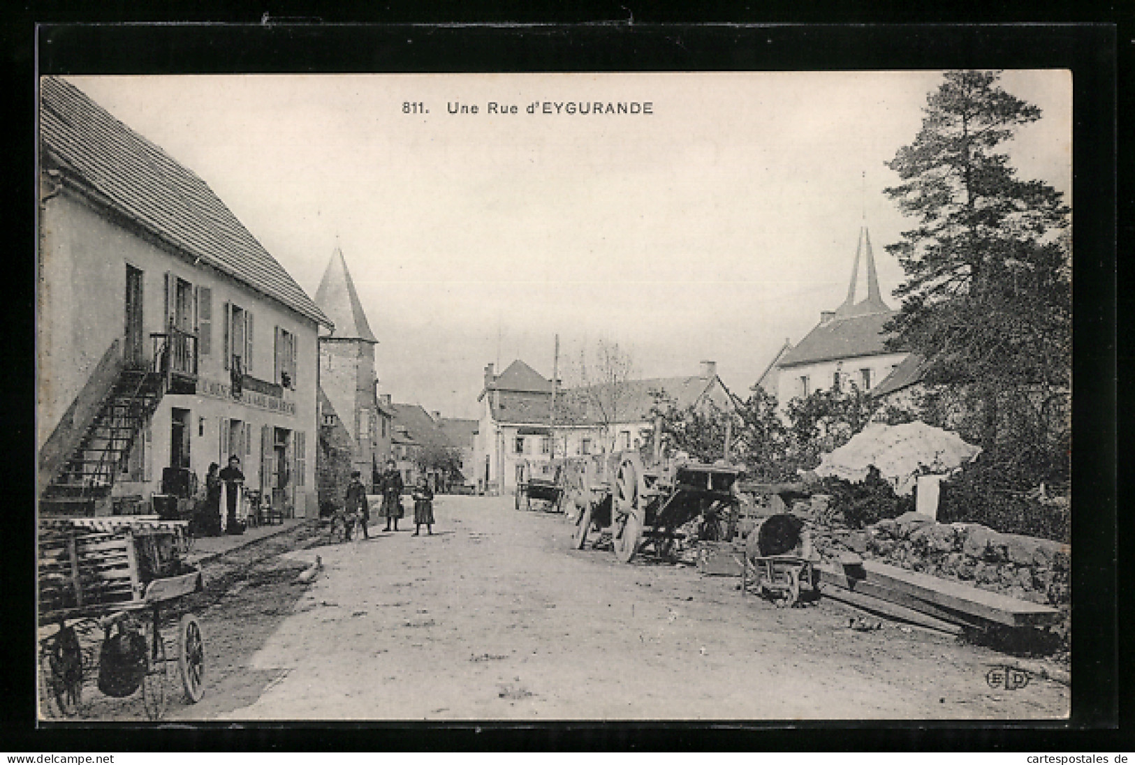 CPA Eygurande, Une Rue d`Eygurande