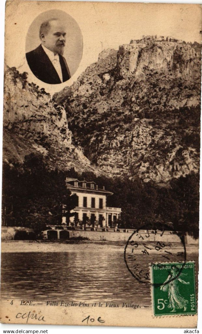 CPA EZE Villa EZE les-Pins et le Vieux Village (261836)