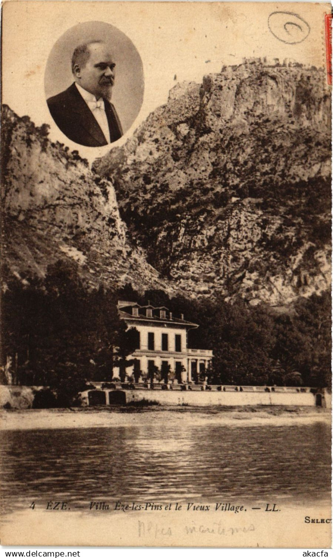 CPA EZE - Villa Eze-les-Pins et le Vieux Village (391744)